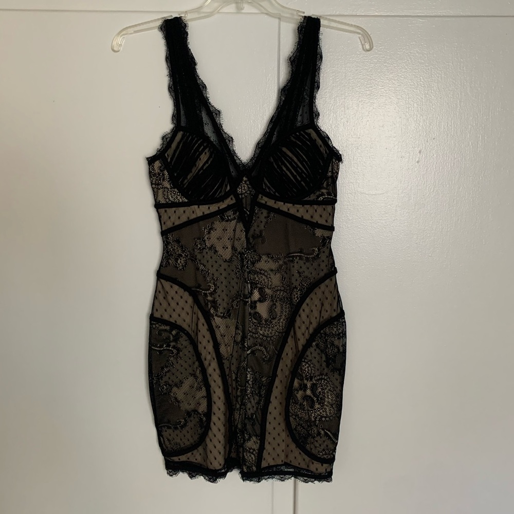 Bebe black lace dress